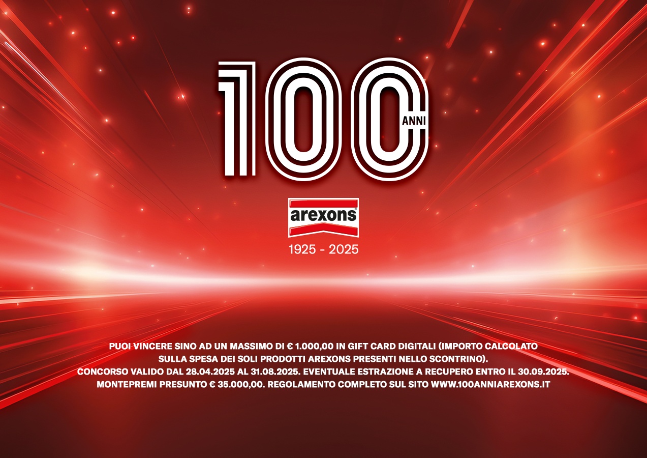 Arexons celebra 100 anni: vinci fino a 100 volte il tuo scontrino!