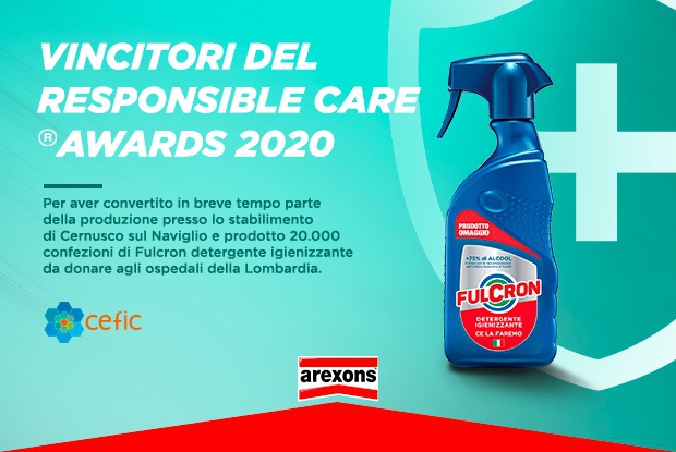 Arexons premiata ai  Responsible Care ® Awards 2020