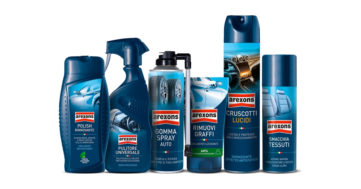 Detergente schiuma spray pulitore vetri auto Arexons 200 ml - Cod. 8320 -  ToolShop Italia