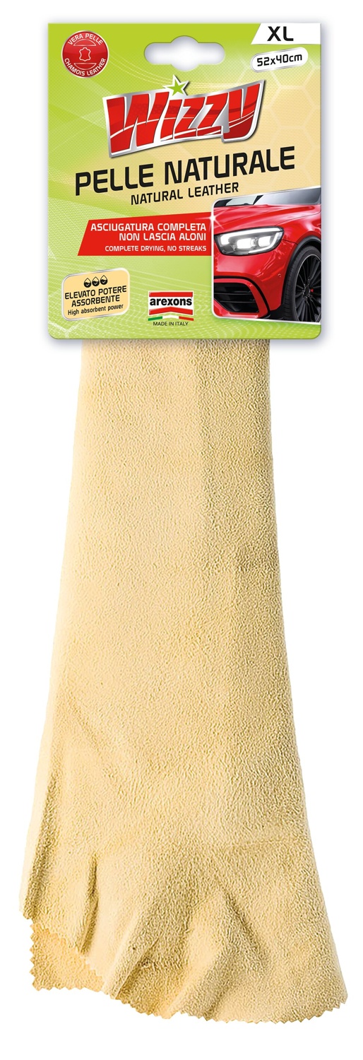 Wizzy pelle naturale 21 dm2: pulizia auto