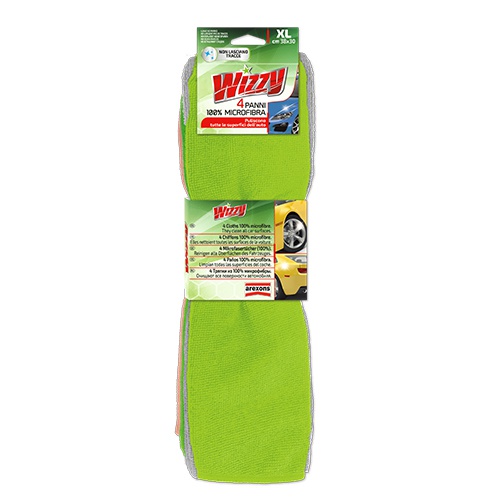 WIZZY 4 100% MICROFIBRE CLOTHS XL