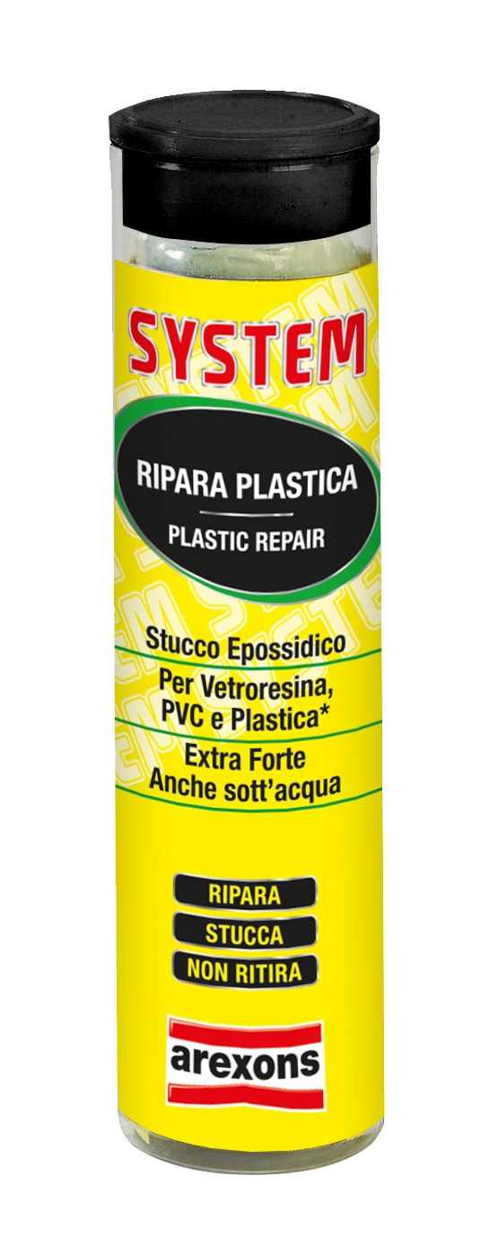 System ripara plastica: stucco bicomponente