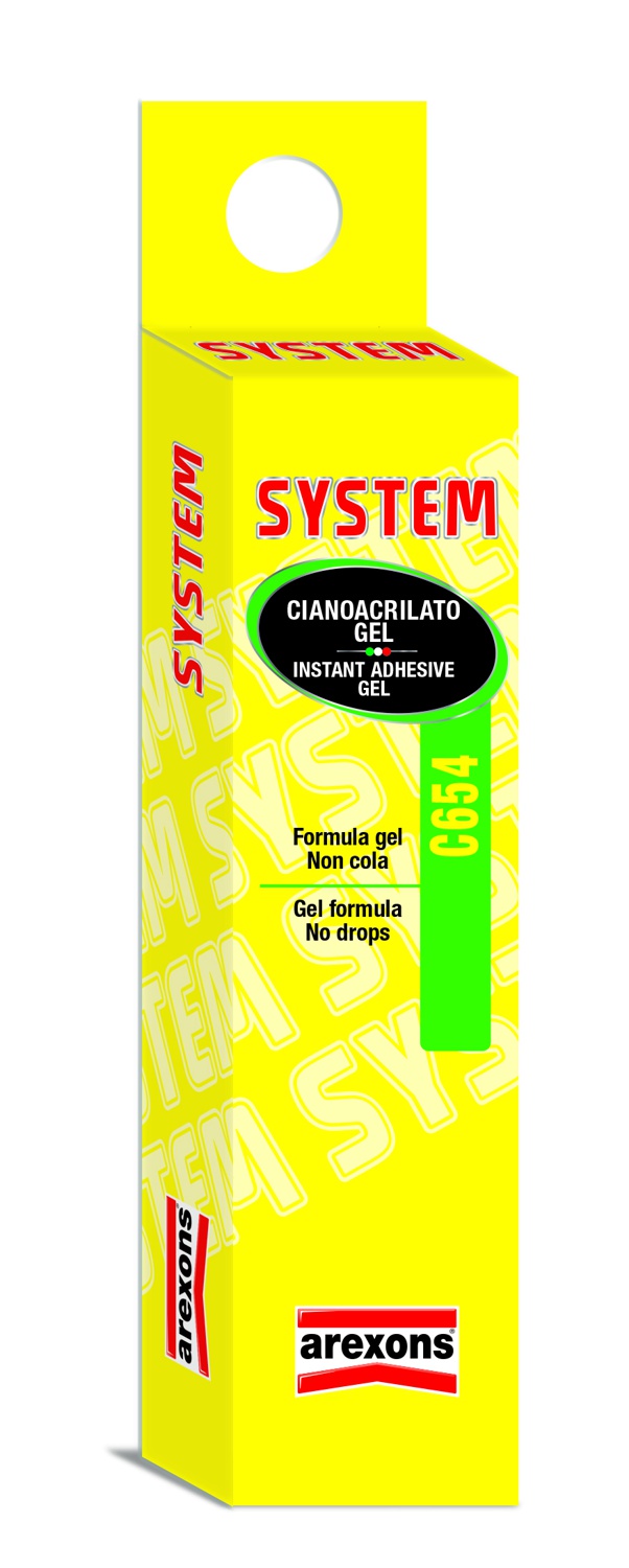 System c654 adesivo cianoacrilato in gel